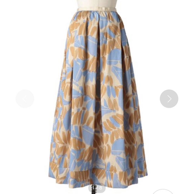 Drawer(ドゥロワー)のDrawer カモフラージュギャザースカート ドゥロワー 36サイズ レディースのスカート(ロングスカート)の商品写真