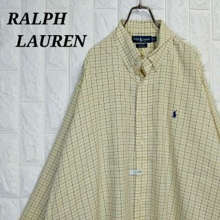 ラルフローレン(Ralph Lauren)のポロラルフローレン BDシャツ クリーニング済 チェック柄 ビッグシルエット薄手(シャツ)