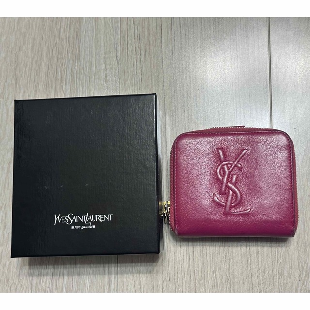 イヴサンローラン【4/2迄値下】yves saint laurent  YSL財布　ピンク　箱有