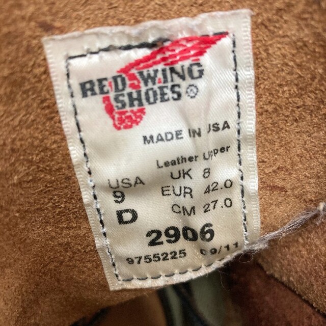 REDWING(レッドウィング)の★レッドウイング ラインマン ブーツ 2906 size27cm メンズの靴/シューズ(ブーツ)の商品写真