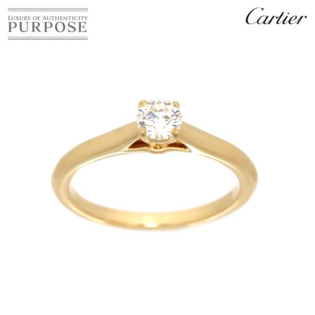Cartier - カルティエ Cartier ソリテール ダイヤ 0.26ct F/VVS1/EX #49 リング 18K YG 750 指輪【鑑定書 証明書】 VLP 90180534