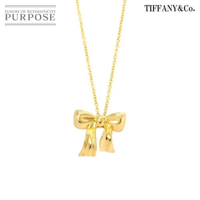 Tiffany & Co. - ティファニー TIFFANY&Co. ネックレス 47cm K18 YG イエローゴールド 750 リボン VLP 90181537
