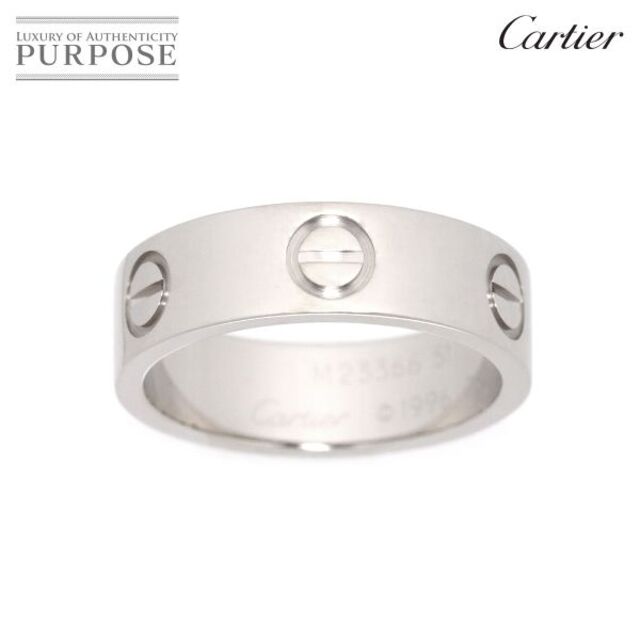 オリジナル Cartier カルティエ - Cartier ラブ 90181562 VLP 指輪 750 ホワイトゴールド WG K18 リング #51 リング(指輪)