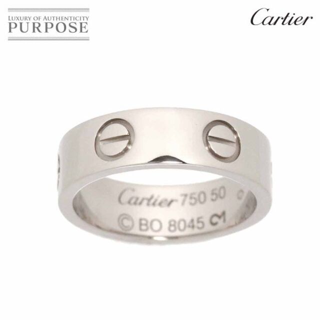 カルティエ Cartier ラブ #50 リング K18 WG ホワイトゴールド 750 指輪 VLP 90181873