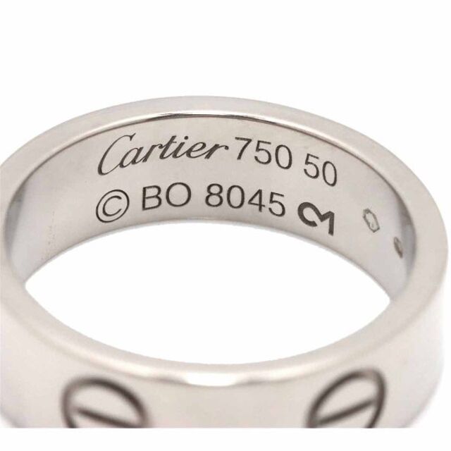 Cartier(カルティエ)のカルティエ Cartier ラブ #50 リング K18 WG ホワイトゴールド 750 指輪 VLP 90181873 レディースのアクセサリー(リング(指輪))の商品写真