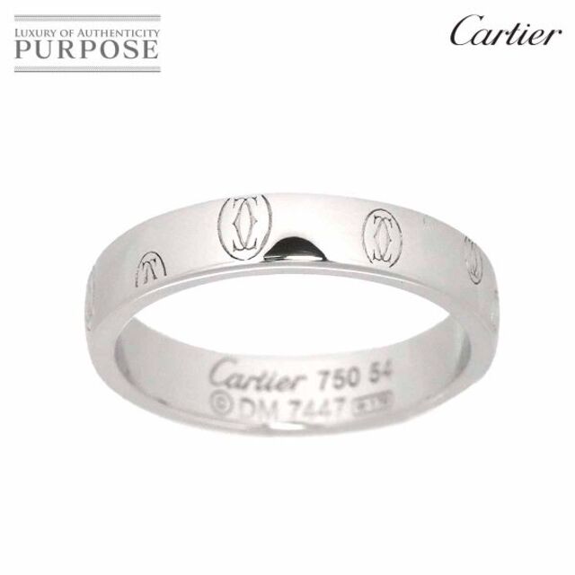 Cartier - カルティエ Cartier ロゴ ハッピーバースデー SM #54 リング K18 WG ホワイトゴールド 750 指輪【証明書付き】VLP 90182249