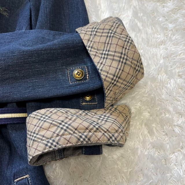 極美品✨バーバリーブルーレーベル ワンピース デニム ノバチェック 38号