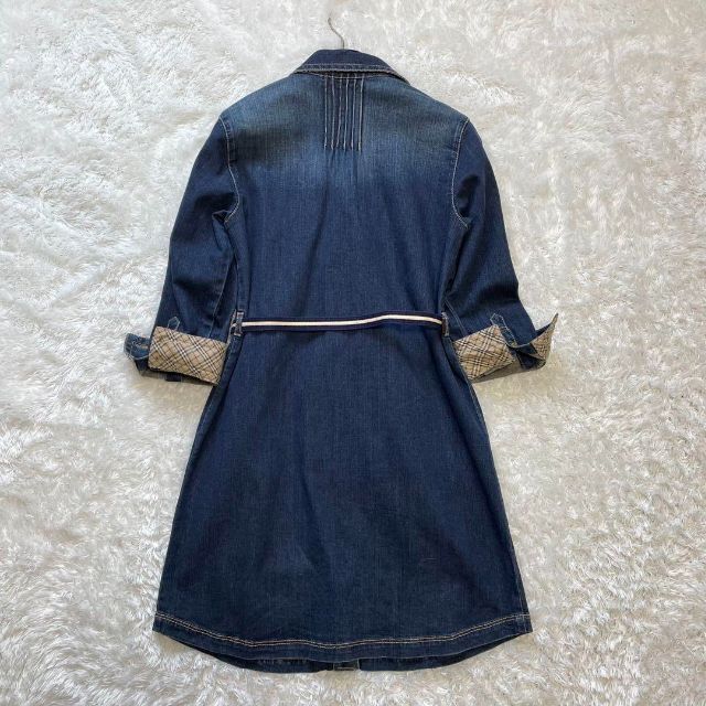 極美品✨バーバリーブルーレーベル ワンピース デニム ノバチェック 38号