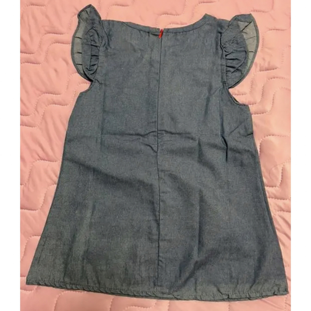 ポシェット風飾り付きワンピース キッズ/ベビー/マタニティのキッズ服女の子用(90cm~)(ワンピース)の商品写真