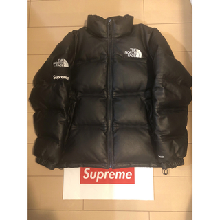 シュプリーム(Supreme)の17AW Supreme North Face Leather Nuptse (ダウンジャケット)