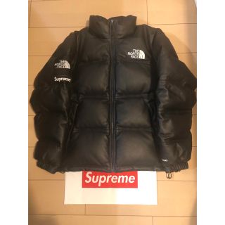 シュプリーム(Supreme)の17AW Supreme North Face Leather Nuptse (ダウンジャケット)