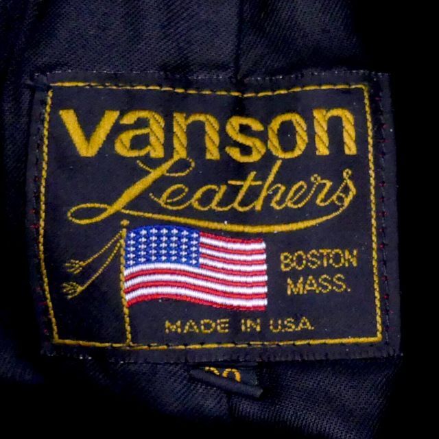 アメリカ製 レザーパンツ VANSON バンソン メンズ W30 黒HH8595