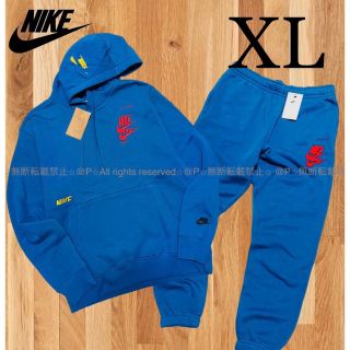 NIKE - XL 新品 NIKE ナイキ 裏起毛 上下セット 刺繍 パーカー NIKE - XL 新品 NIKE ナイキ 裏起毛 上下セット 刺繍 パーカー