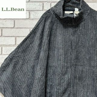 エルエルビーン(L.L.Bean)の希少レア L.L.Bean フリース ポンチョ 幾何学模様 グレー レディースM(ポンチョ)