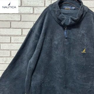 ノーティカ(NAUTICA)の人気 NAUTICA フリース プルオーバー ハーフジップ ロゴ刺繍 ネイビーL(その他)