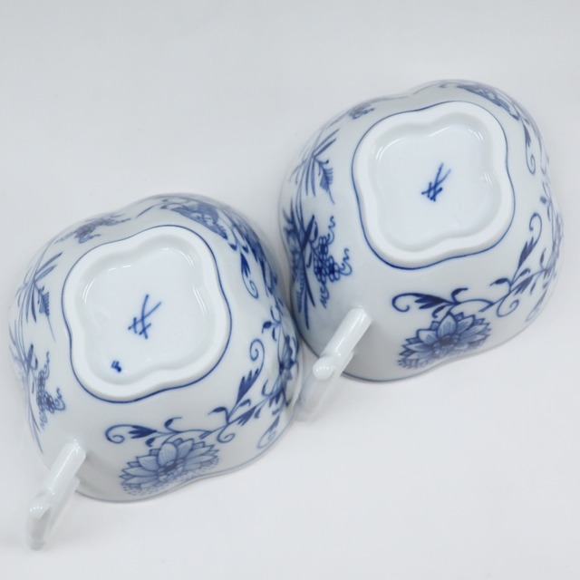 【Meissen】マイセン ブルーオニオン モカカップ＆ソーサー×2 800101/55861 _ 食器 6