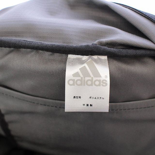 adidas(アディダス)のアディダス リュックサック デイパック ロゴ ポリエステル グレー 黒 ブラック メンズのバッグ(バッグパック/リュック)の商品写真