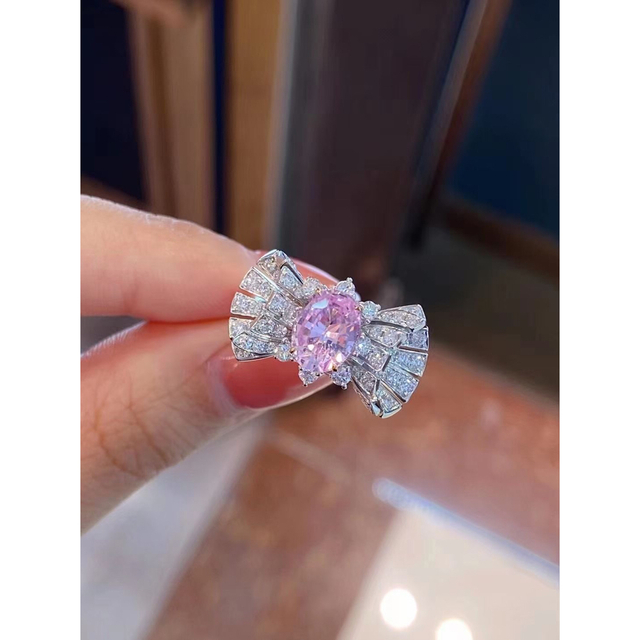 天然ピンク サファイア ダイヤ リング1.5ct k18 ¥ - リング(指輪)