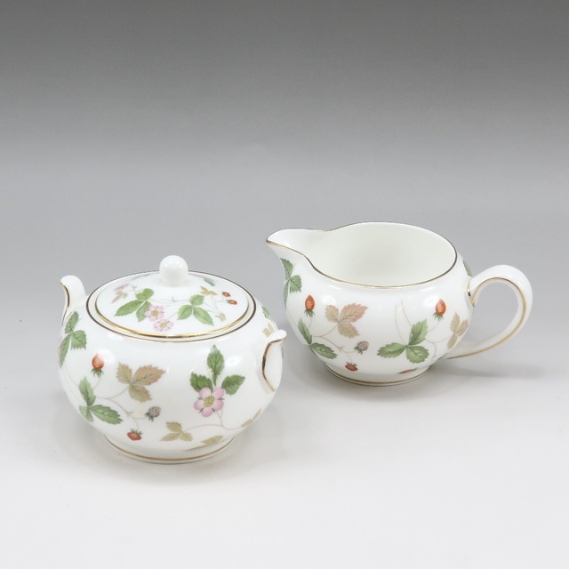 Wedgwood】ウェッジウッド ワイルドストロベリー クリーマー&シュガー