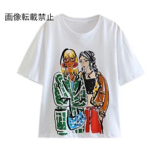 🎓3月新作🎎10584◇ガールプリント 半袖 Tシャツ(Tシャツ(半袖/袖なし))