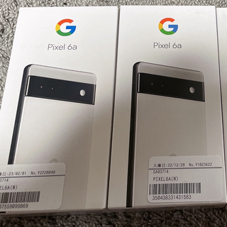 グーグルピクセル(Google Pixel)のpixel6a 白2台(スマートフォン本体)