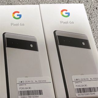 グーグルピクセル(Google Pixel)のpixel6 白2台(スマートフォン本体)