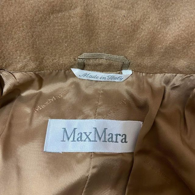 Max Mara ロングコート ビッグカラー カシミヤ混　ベージュ　白タグ