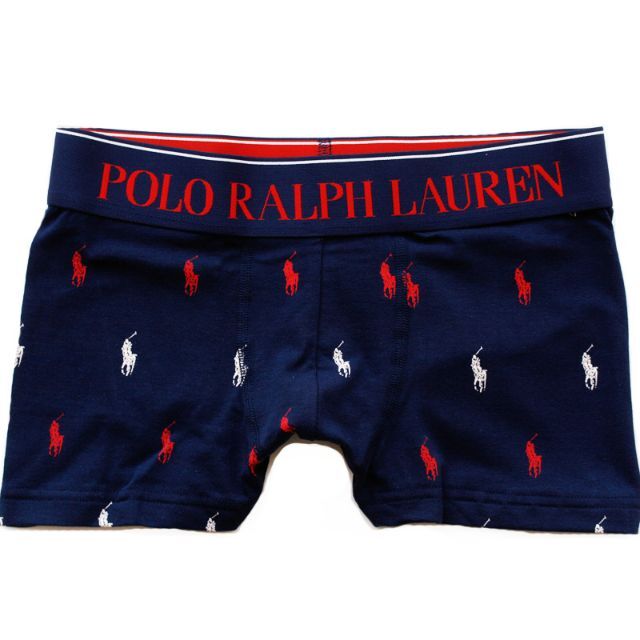 POLO RALPH LAUREN(ポロラルフローレン)のサイズM ローライズ ロゴ NV／RD ポロ ラルフ ボクサーパンツ メンズのアンダーウェア(ボクサーパンツ)の商品写真