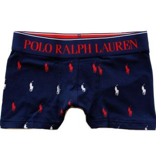 ポロラルフローレン(POLO RALPH LAUREN)のサイズM ローライズ ロゴ NV／RD ポロ ラルフ ボクサーパンツ(ボクサーパンツ)