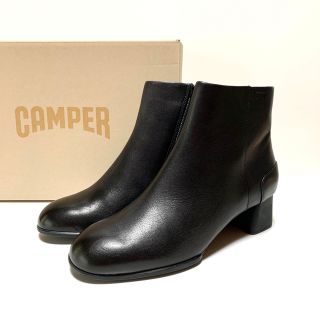 カンペール CAMPER　サイドジップショートブーツ　36　白　リアルレザー