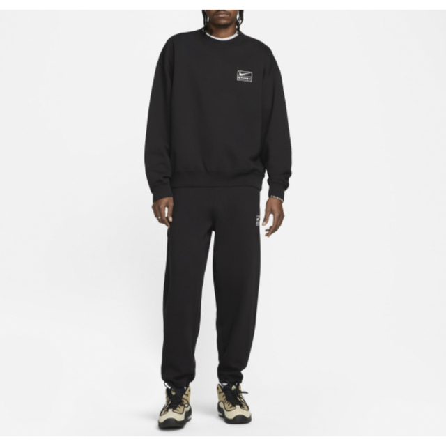 Stussy x NIKE アシッドウォッシュ スウェットセットアップ黒XL新品