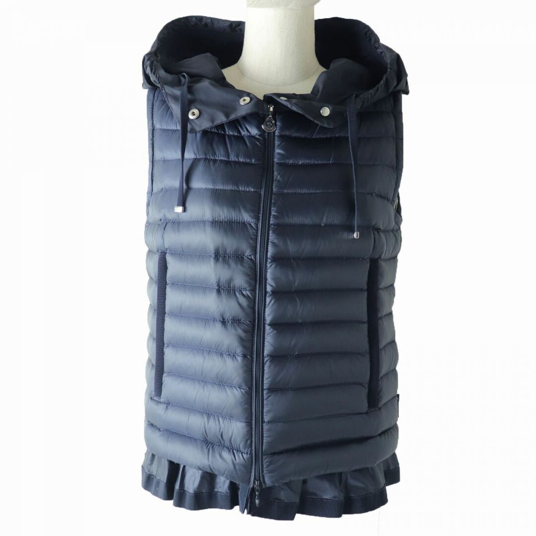 モンクレール ARLETTE GILET ダウンベスト ワイド 切替 0 青