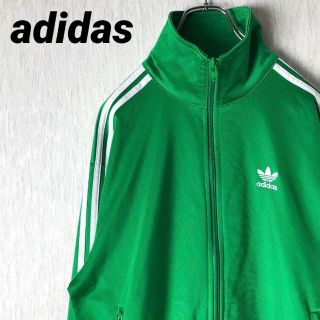 アディダス(adidas)の8391美品✨adidasトラックジャケットファイヤーバードグリーン×ホワイトM(ジャージ)