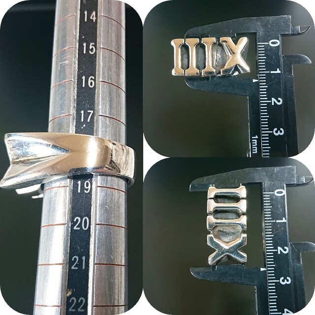 2159 SILVER925 超重厚 XIII 13サーティーンリング18号 メンズのアクセサリー(リング(指輪))の商品写真