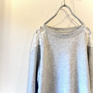 エアロポステール(AEROPOSTALE)のAeropostale　スウェット　レース切り替え　エアロポステール　グレー(トレーナー/スウェット)