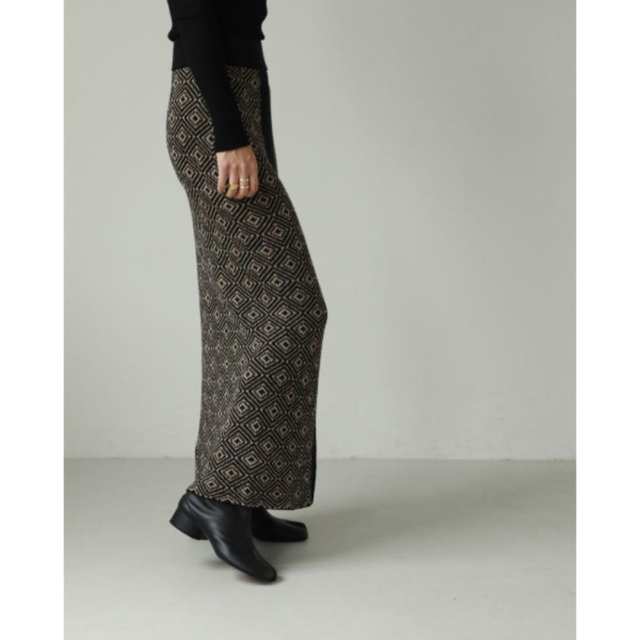 TODAYFUL(トゥデイフル)のまある様専用　TODAYFUL ジャガードペンシルニットスカート レディースのスカート(ロングスカート)の商品写真