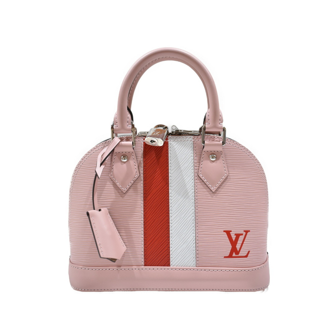 【箱・布袋あり】LOUIS VUITTON　アルマBB　M51961　エピ　ピンク×レッド×ホワイト　ハンドバッグ　ショルダーバッグ　コンパクト　レディース　カデナ　鍵　ショルダー付き　シンプル　ギフト　プレゼント包装可　　松山久万ノ台店