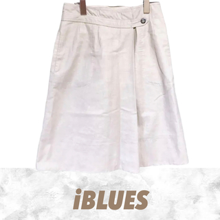 イブルース(IBLUES)のiBLUES フレアスカート ベージュ ポケット 38(ひざ丈スカート)