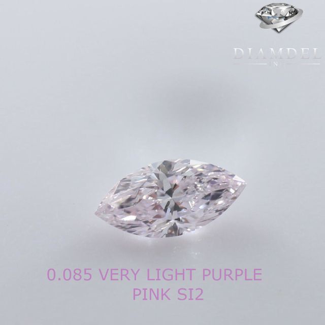 0085ctカラーピンクダイヤモンドルース/ V.L.PURPLE PINK/ 0.085 ct.