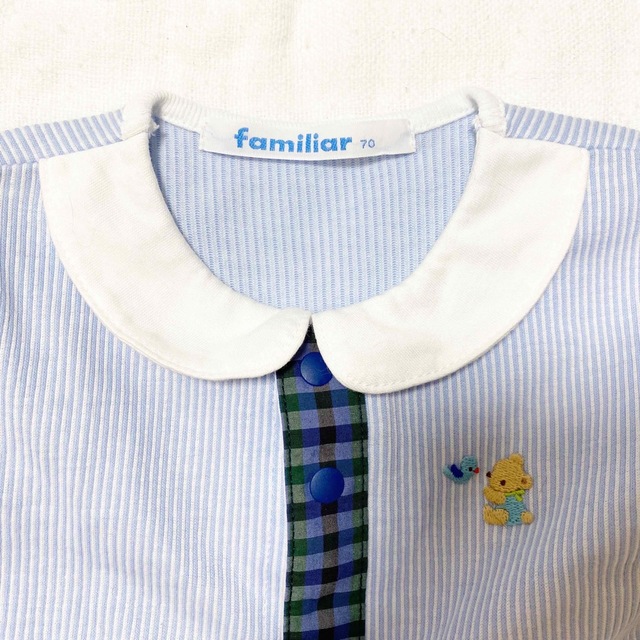 familiar(ファミリア)の【売約済】familiar ロンパス 70 2枚セット キッズ/ベビー/マタニティのベビー服(~85cm)(ロンパース)の商品写真