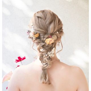 ヘアアクセサリー　ドライフラワー　Uピン(ヘアアクセサリー)