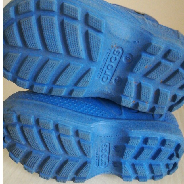 crocs(クロックス)のクロックス　レインブーツ　ハンドルイット　長靴　子供　青 キッズ/ベビー/マタニティのベビー靴/シューズ(~14cm)(長靴/レインシューズ)の商品写真