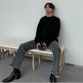 イロコイ(Iroquois)のiroquois イロコイ　flare denim フレアデニム　black(デニム/ジーンズ)