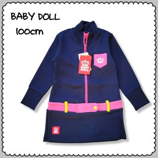 ベビードール(BABYDOLL)のBABY DOLL●新品タグ付き♪ライダース風スウェットワンピース/100cm(ワンピース)