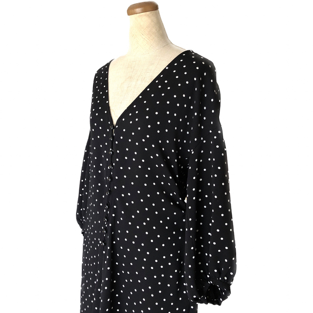 極美品✨ カレンソロジー ドットワンピース ロング丈 ブラック