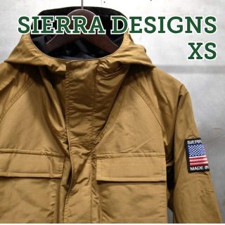 シェラデザイン(SIERRA DESIGNS)の新品、米国製、XS【SIERRA DESIGNS】星条旗マウンテンパーカー、タン(マウンテンパーカー)