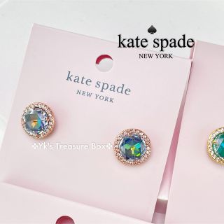 ケイトスペードニューヨーク(kate spade new york)のM213/kate spade/ローズゴールドx青/ジルコニアスタッドピアス(ピアス)