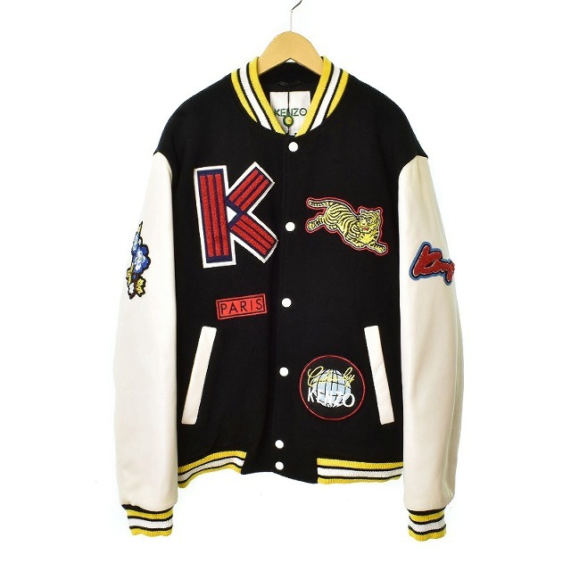 本物 KENZO - KENZO Varsity Jacket スタジャン ジャケット ブルゾン S