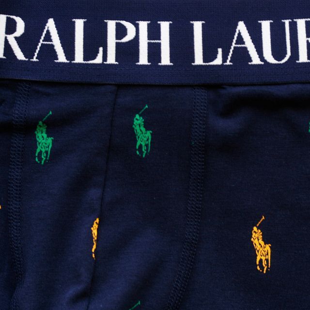 POLO RALPH LAUREN(ポロラルフローレン)のサイズM ローライズ ロゴ NV／GR ポロ ラルフ ボクサーパンツ メンズのアンダーウェア(ボクサーパンツ)の商品写真