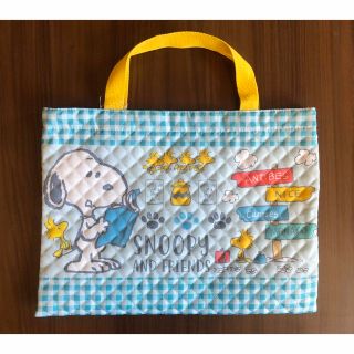 ピーナッツ(PEANUTS)の【新品】PEANUTSスヌーピー　キルトレッスンバッグ　手提げ袋(レッスンバッグ)